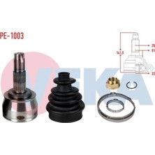 Otoco Peugeot Bıpper 1.4 Hdı 2008- Aks Kafası Sol-Sağ Ön Dış 25X22X51 Uzunluk 141,5 mm 2 Körüklü 3272SL