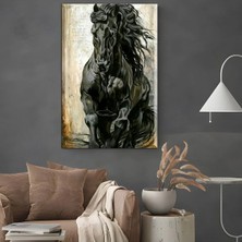 Harikabirev|şık At Tablosu 24 |çerçevesiz Kanvas Tablo