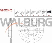 Otoco Land Rover Fren Diski Arka Havalı Kaplamalı Performans Delikli 5 Bjn 350X25X79X49 WBD1598C