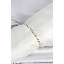 Vice Avm cm 14K Gold Renk Zincirli Model Kadın Bileklik (VICE/1395)