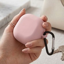 Caseonn Samsung Galaxy Buds 4 Pro Kılıf V2 Askı Aparatlı Mat Silikon Pembe
