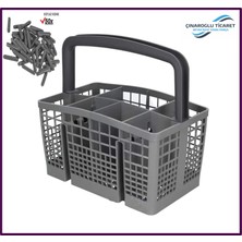 Çınaroğlu Ticaret Beko D3 9001 E Bulaşık Makinesi Stoper Çatal Kaşık Sepeti + Pas Koruyucu Kapak 50 Adet Beyaz Renk