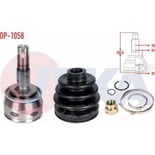 Otoco Opel Corsa D 1.2 22X27X51 Uzunluk 133.5MM 2006-2014 Aks Kafası Sol-Sağ Ön Dış 51733777|1603403