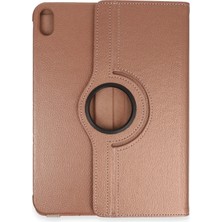 Mey Ithalat  iPad 2022 10.9 (10.nesil) Kılıf 360 Tablet Deri Kılıf - Rose Gold
