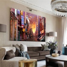 Harikabirev|sıcak Renkler Japonya Sokaklari |tekli Çerçevesiz Yatay Kanvas Tablo