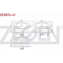 Otoco Suzukı G.vıtara Iı (Jt) 1.6 Vvt-I 2005- Arka Fren Balatası Ikazlı 5580077K00