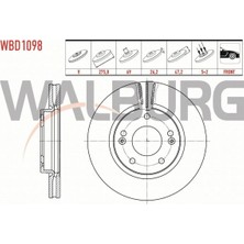 Otoco Hyundaı Santa Fren Diski Ön Havalı 5 Bjn 275X26,2X69X47,2 51712-26000