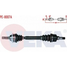 Otoco Peugeot 206 (2A/C) 1.6i 16V Abslı 48 Dıs Uzunluk 601MM 1998-2006 Komple Aks Sol Ön 3272.AF