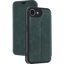 Alvera  Iphone 16E Kılıf Flip Cover - Koyu Yeşil