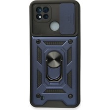 Alvera Realme C11 2021 Kılıf Pars Lens Yüzüklü  - Lacivert