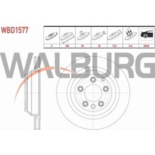 Otoco Porsche Cayenne 3.0 Tdı - 3.2i 2002-2010 Fren Diski Arka Havalı 5 Bjn 358X28X85X73,5 95535240300