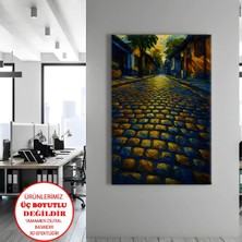 Harikabirev Kanvas-Duvar-Salon Tablosu Yağlı Boya Arnavut Kaldırımı | Dikey Çerçevesiz Kanvas Tablo