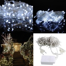 aklow akyoleticaret Aklow® 100 Ledli 8 Fonksiyonlu 10 Metre LED Aydınlatma Dekor Lambası (Beyaz)