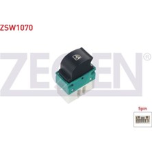 Otoco Fıat Doblo 2001-2010 Cam Açma Anahtarı Tekli Beyaz 5 Pin Turuncu Işık 735417033A