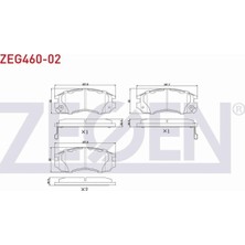 Otoco Mıtsubıshı Lancer Iv (C6A,C7A) 1.8 Gtı 1988-1994 Ön Fren Balatası Ikazlı MB858375