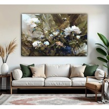 Harikabirev | Soft Çiçek Detaylı Modeli | Tekli Yatay Kanvas Tablo
