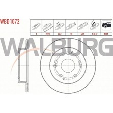 Otoco Honda Cıvıc Vıı 2.0 I-Vtec 2000-2006 Fren Diski Arka Düz 5 Bjn 259,6X10X64,2X48,5 42510-S5T-E00