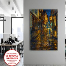 Harikabirev Kanvas-Duvar-Salon Tablosu Yağlı Boya Arnavut Kaldırımı 4 | Dikey Çerçevesiz Kanvas Tablo