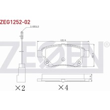 Otoco Ford Transıt (V347) 2.2 Tdcı-2.4 Tdcı-3.2 Tdcı 2006-2014 Arka Fren Balatası Fişli ME6C1J 2M008-AA