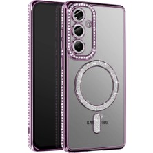 Alvera Joko  Galaxy A57 5g Joke Simli Magneticsafe Kılıf - Derin Mor