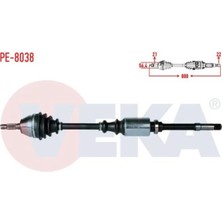 Otoco Peugeot 106 I 1.4 Uzunluk 800MM 1991-1996 Komple Aks Sağ Ön 3273Y4