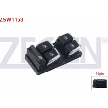 Otoco Audı A4 - A5 - Q3 - Q5 2007- Cam Açma Anahtarı Grup Krom 10 Pin 8K0959851F