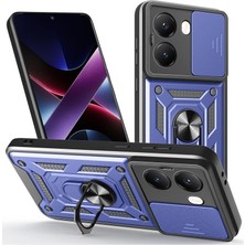 Alvera  Po X7 Pro Kılıf Pars Lens Yüzüklü  - Lacivert