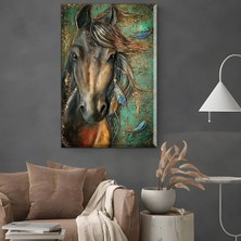 Harikabirev|şık At Tablosu 39 |çerçevesiz Kanvas Tablo