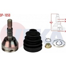 Otoco Opel Astra H 1.4i 33X22X53 Uzunluk 149,5 mm 2004-2010 Aks Kafası Sol-Sağ Ön Dış 93182575