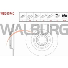 Otoco Mercedes A (W177) 180-180 D 200 2018- Fren Diski Arka Düz Kaplamalı 5 Bjn 320X12X67X43,8 2474230312