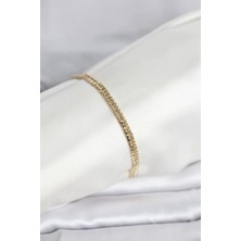 Vice Avm cm 14K Gold Renk Zincir Model Kadın Bileklik (VICE/1395)