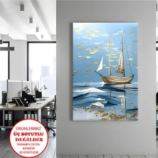 Harikabirev Kanvas-Duvar-Salon Tablosu Huzur Tekne| Dikey Çerçevesiz Kanvas Tablo