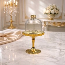 Rova Tr Luna Serisi Titanyum Kaplama Kapaklı Cam Sunumluk – Çeyizlik Şık Lokumluk