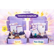 Yaratıcı Kaşifler 2’li Set | 7–12 Yaş Bilim & Sanat Kutuları – Mutlulama