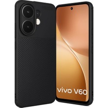 Alvera Vivo V60 5g Auto Fus Karbon Kapak - Siyah