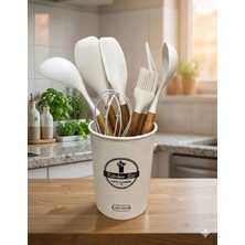 Bulut Ahşap Saplı 8 Parça Servis Seti Büyük Boy