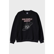 Nuugg Son Komplo Bükücü Siyah Bisiklet Yaka Sweatshirt