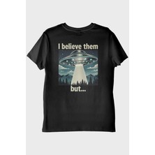 Nuugg I Believe Them But Siyah Tişört