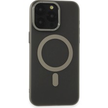 Alvera  Iphone 15 Pro Max Kılıf Lodos Magneticsafe Mat Kapak - Titan Gri