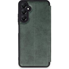 Alvera Galaxy A55 5g Kılıf Flip Cover - Koyu Yeşil