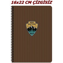 Keskin Color 16X22 cm Çizgisiz 80 Yaprak Outdoor Karton Kapak Telli Defter Pembe Tek Ebat Orta Boy Spiralli Çizgisiz Konsept Defterler Karton A5 80 Yaprak