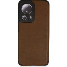 Alvera  Mi 13 Lite Kılıf Loop Deri  - Kahverengi