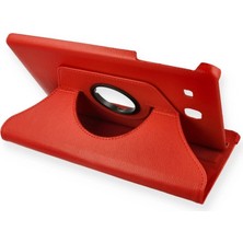 Alvera Galaxy T560 Tab E 9.7 Kılıf 360 Tablet Deri Kılıf - Kırmızı
