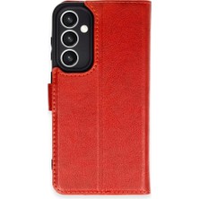 Alvera  Galaxy S23 Fe Kılıf Trend S Plus Kapaklı Kılıf - Kırmızı