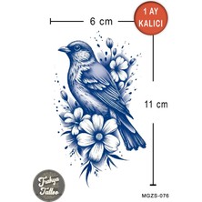 Trakya Tattoo 1 Ay Kalıcı Dövme Orta Boy Çiçek ve Kuş Geçici Dövme