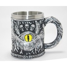 Dekofon Mistik Ejderha Gözü 3D Kabartmalı Paslanmaz Çelik Kupa Bardak