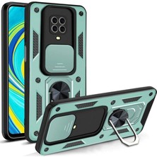 Senka Note 9 Pro Kılıf Pars Lens Yüzüklü - Yeşil