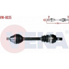 Otoco Volkswagen Tıguan(5n_)2.0 Tdı 6 Vıtes A-T 4 Motıon Uzunluk 570MM 07-16 Komple Aks Sol Ön 5N0407763F