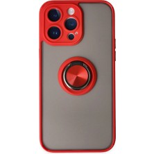 Alvera 14 Pro Kılıf Montreal Yüzüklü Kapak - Kırmızı