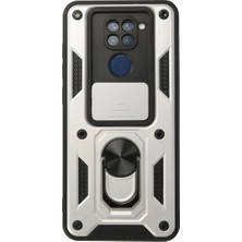 Alvera   Note 9 Kılıf Pars Lens Yüzüklü  - Gümüş